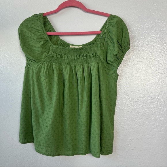 Women's Puff Cap Sleeve Top - Universal Thread™ Green - Picture 3 of 12
